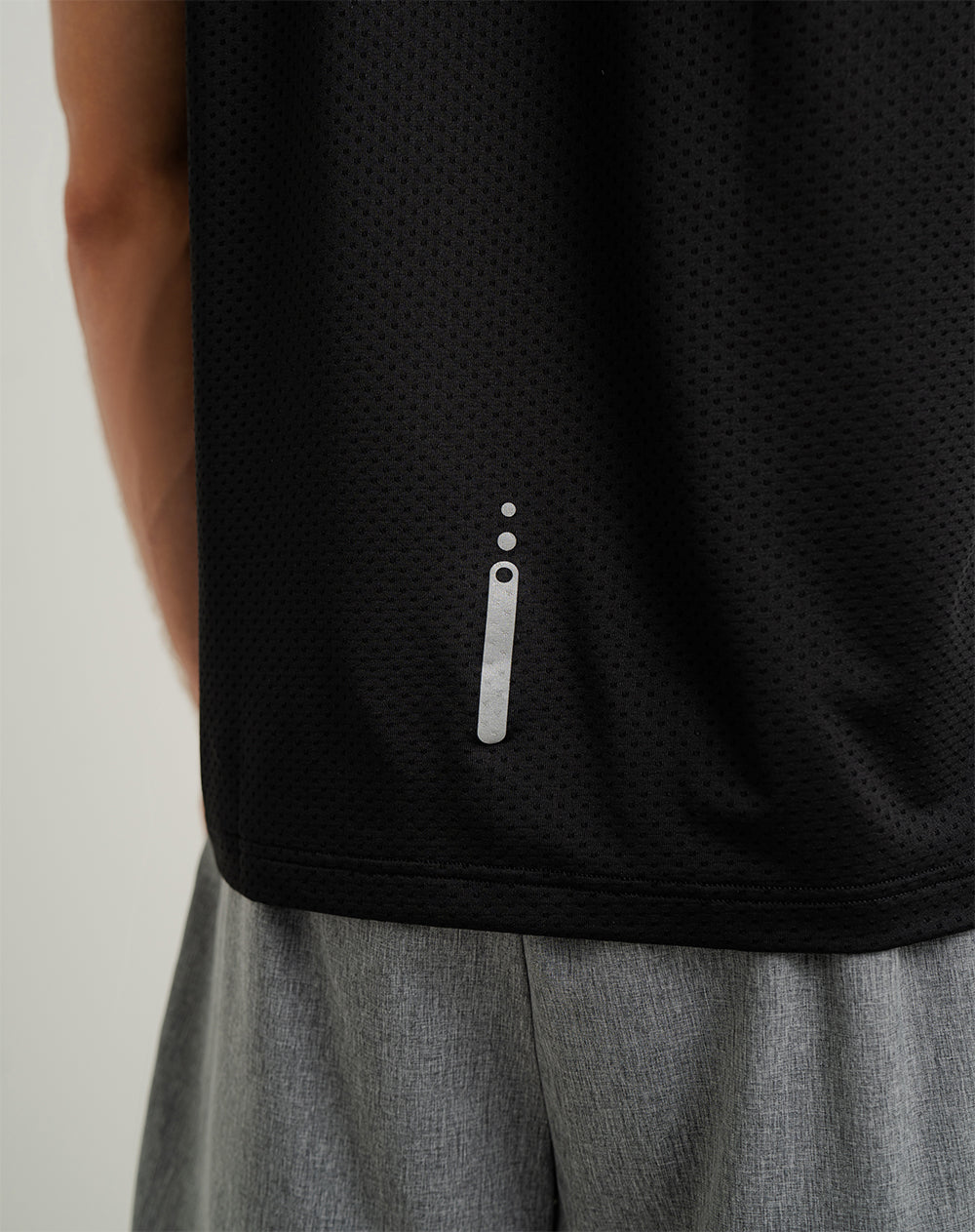 Camiseta deportiva  hombre control humedad negra