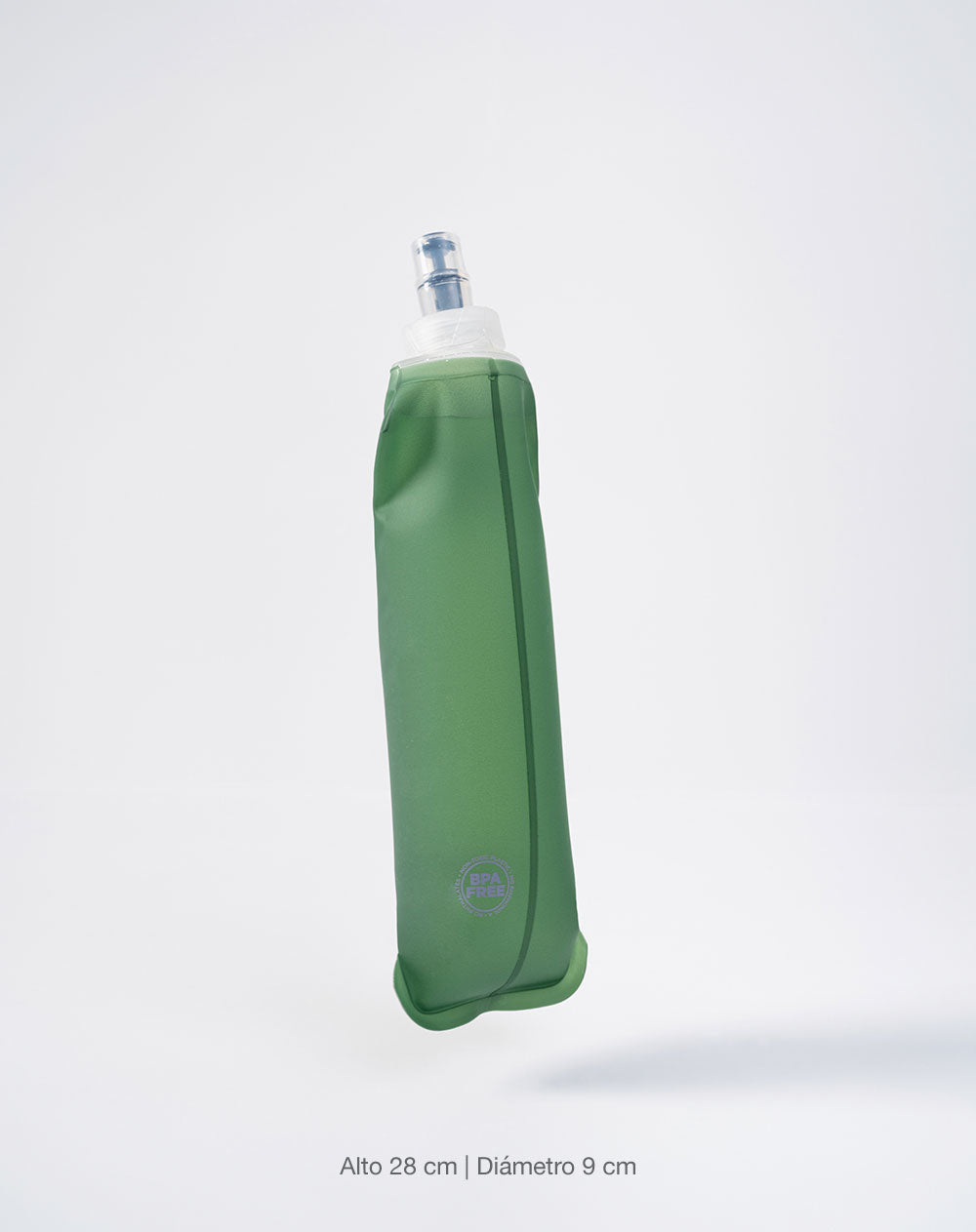 Botella plegable 500ml running verde