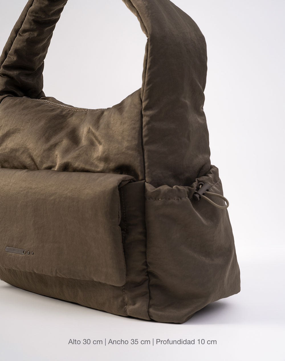 Bolso shopper acolchado café
