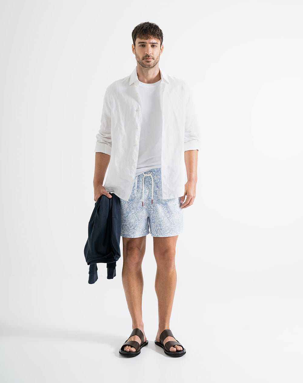 Pantaloneta habano estampado