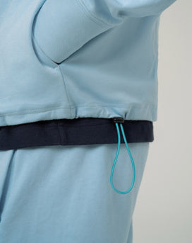 Buzo tio hoddie algodón azul hombre