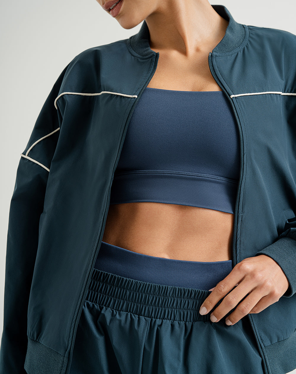 Chaqueta oversize azul para mujer
