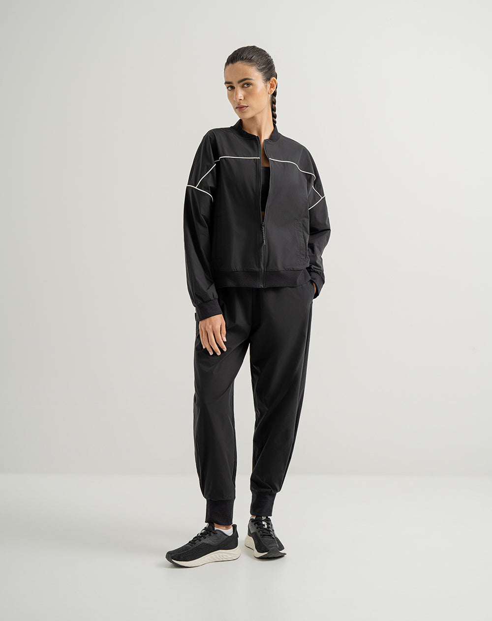 Chaqueta oversize negra para mujer