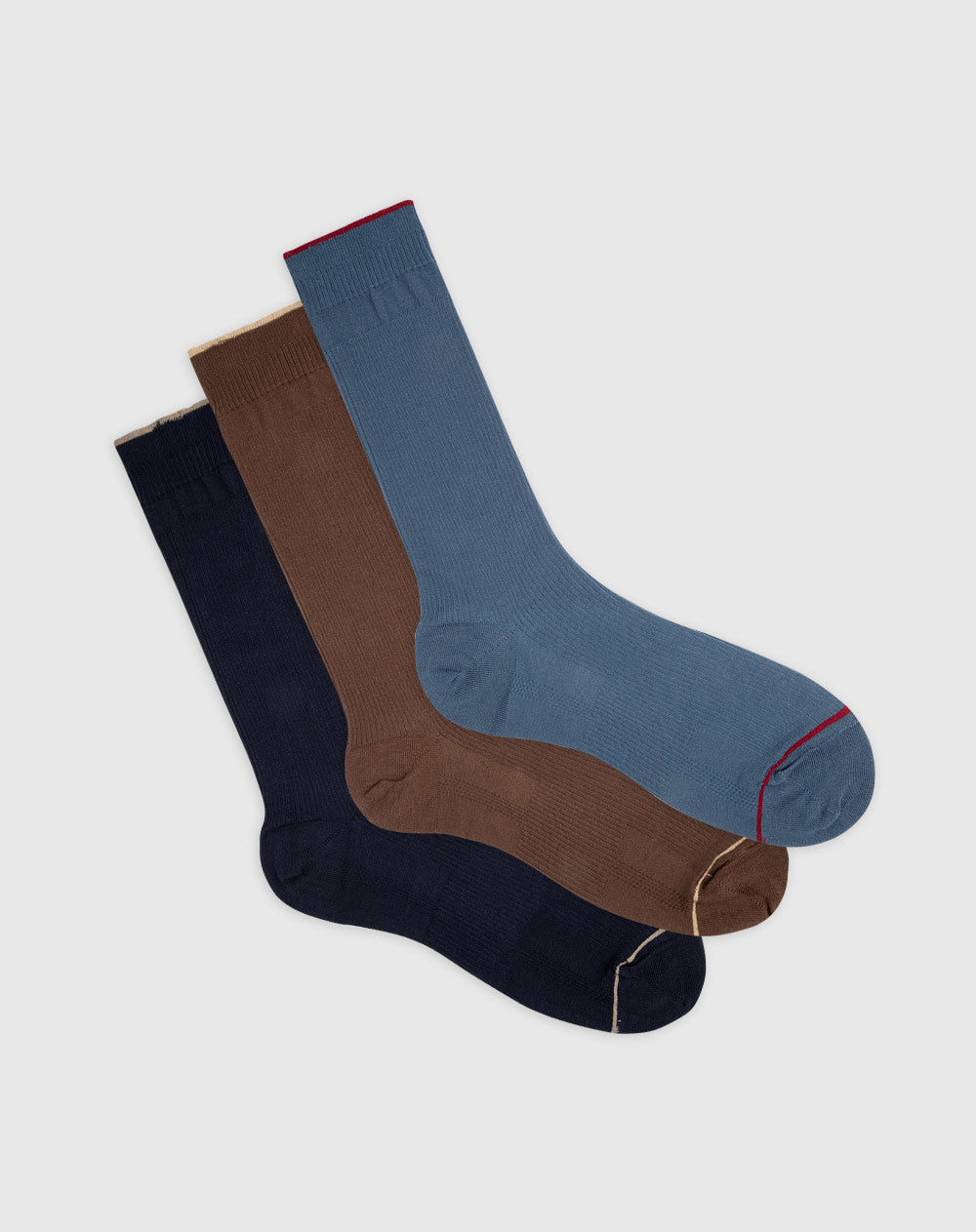 Medias para hombre largas en algodón pack x3unds surtidas