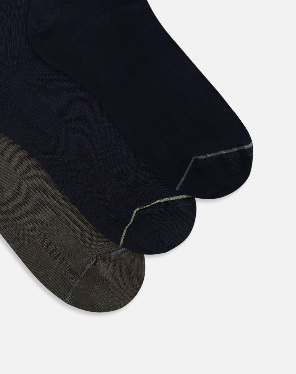 Medias hombre largas acanaladas pack x3 surtido