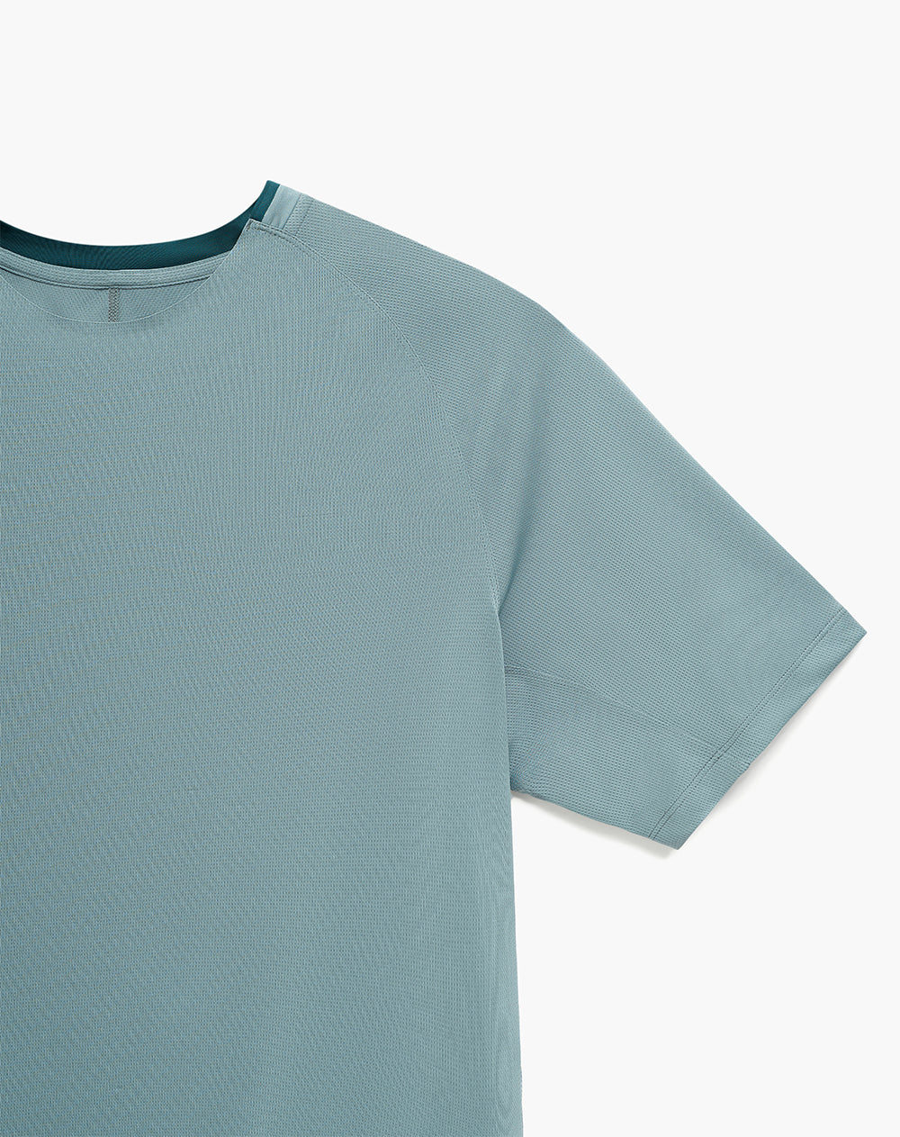 Camiseta regular manga corta gris verdoso hombre