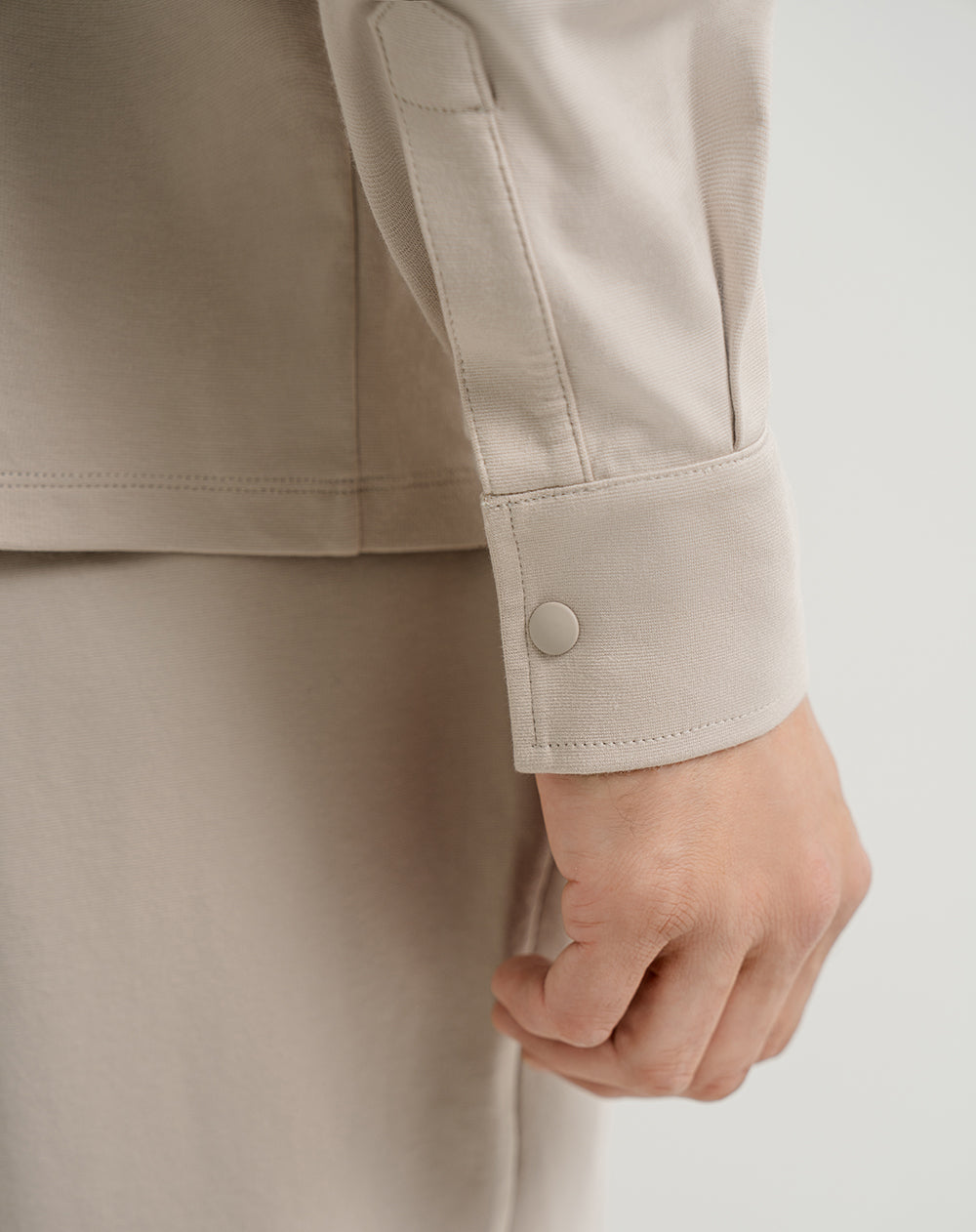 Chaqueta regular fit sin capucha gris