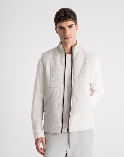 Chaleco regular fit sin capucha gris hombre