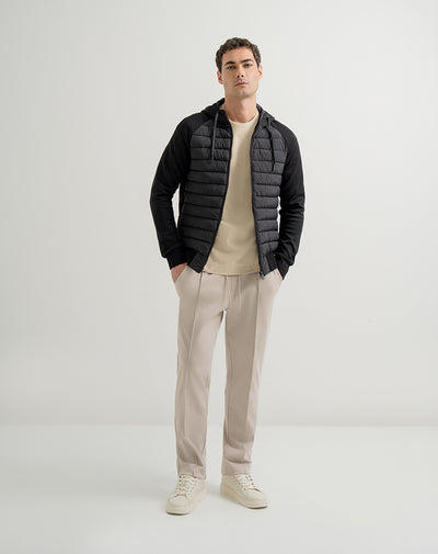 Jogger algodón sostenible semi ajustado gris para hombre