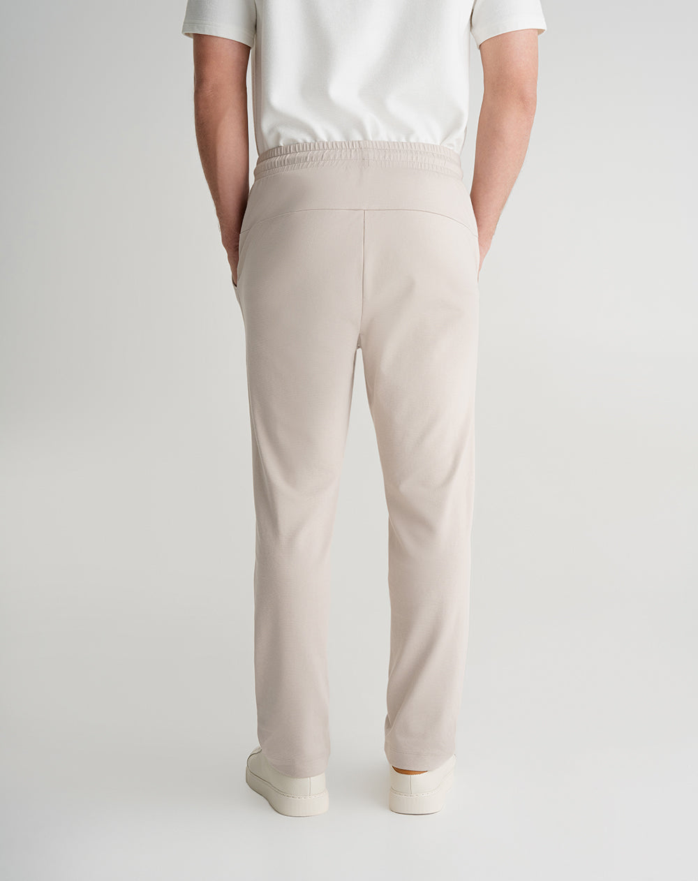 Jogger algodón sostenible semi ajustado gris para hombre