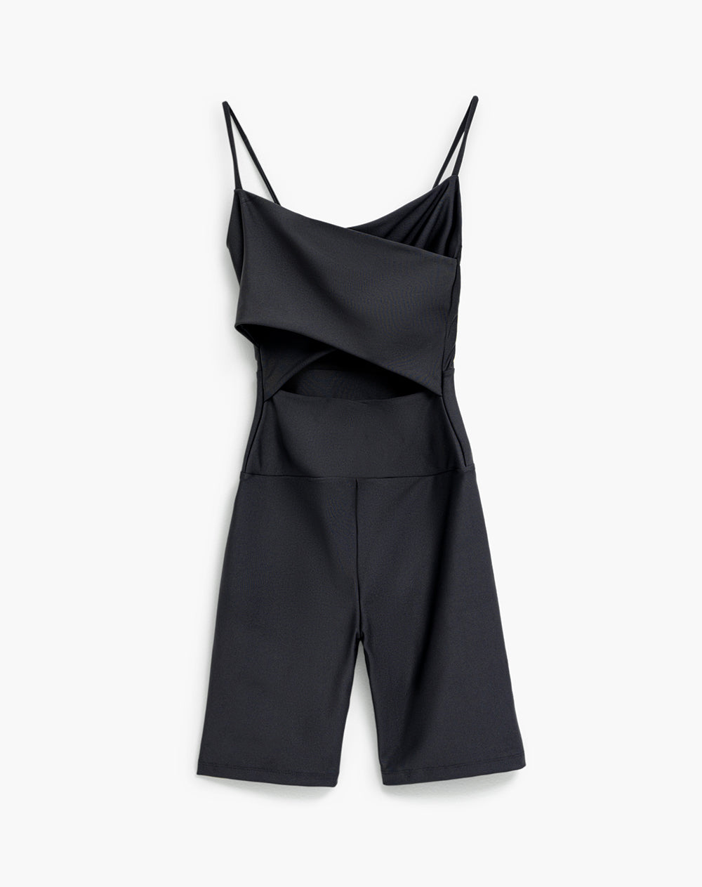 Enterizo deportivo secado rápido negro mujer