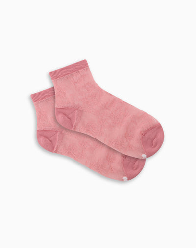 Medias mujer tobilleras transparencia rosadas