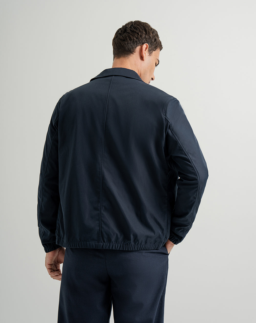 Chaqueta regular fit sin capucha azul