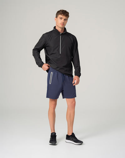 Pantaloneta deportiva control humedad azul para hombre