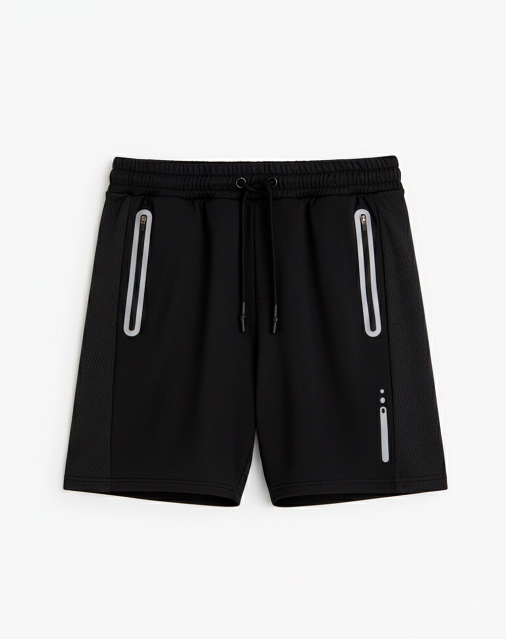Pantaloneta deportiva control humedad negra hombre