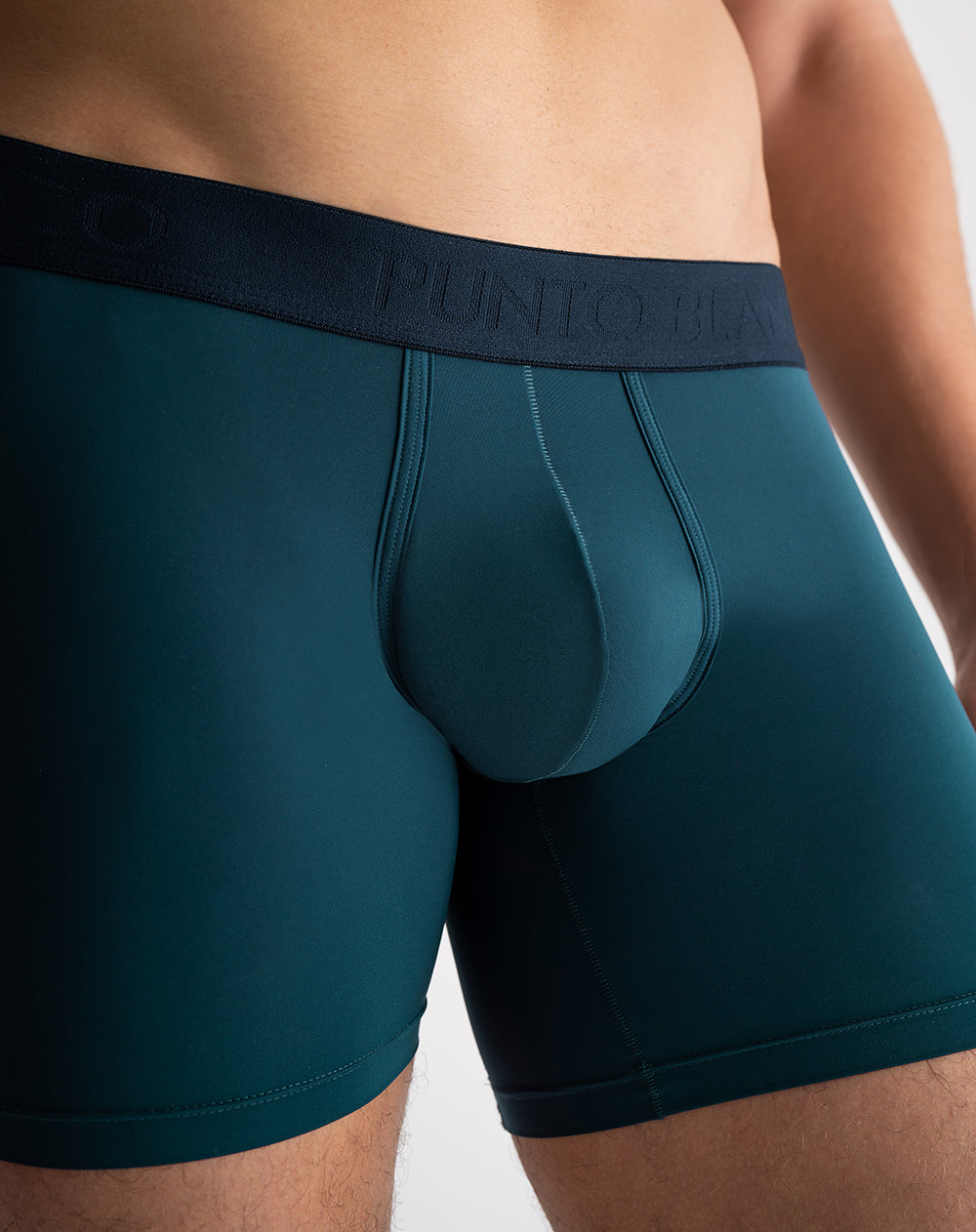 Bóxer deportivo medio microfibra azul