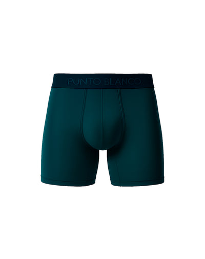Bóxer deportivo medio microfibra azul