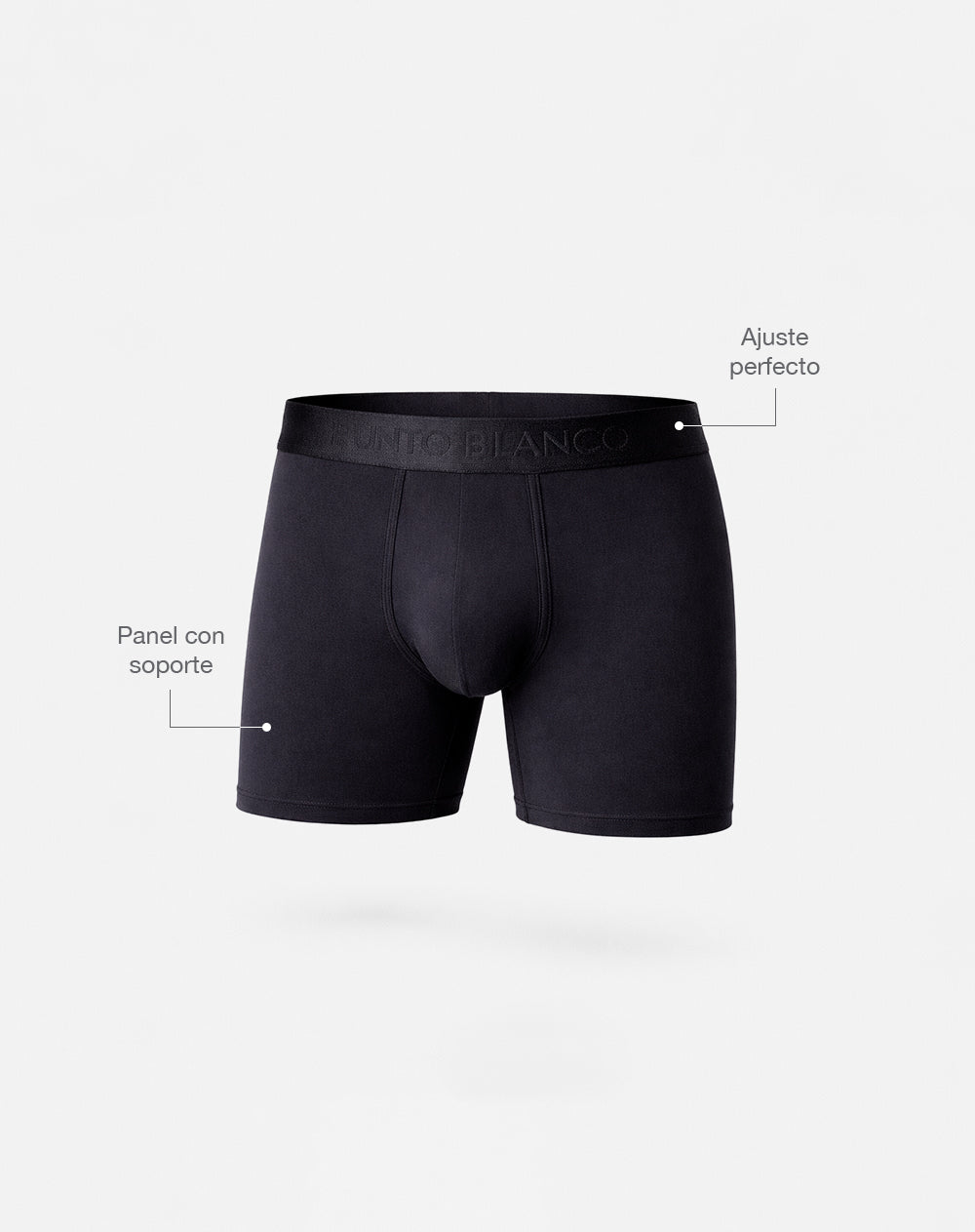 Bóxer deportivo medio microfibra negro