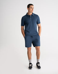 Bermuda algodón regular azul hombre