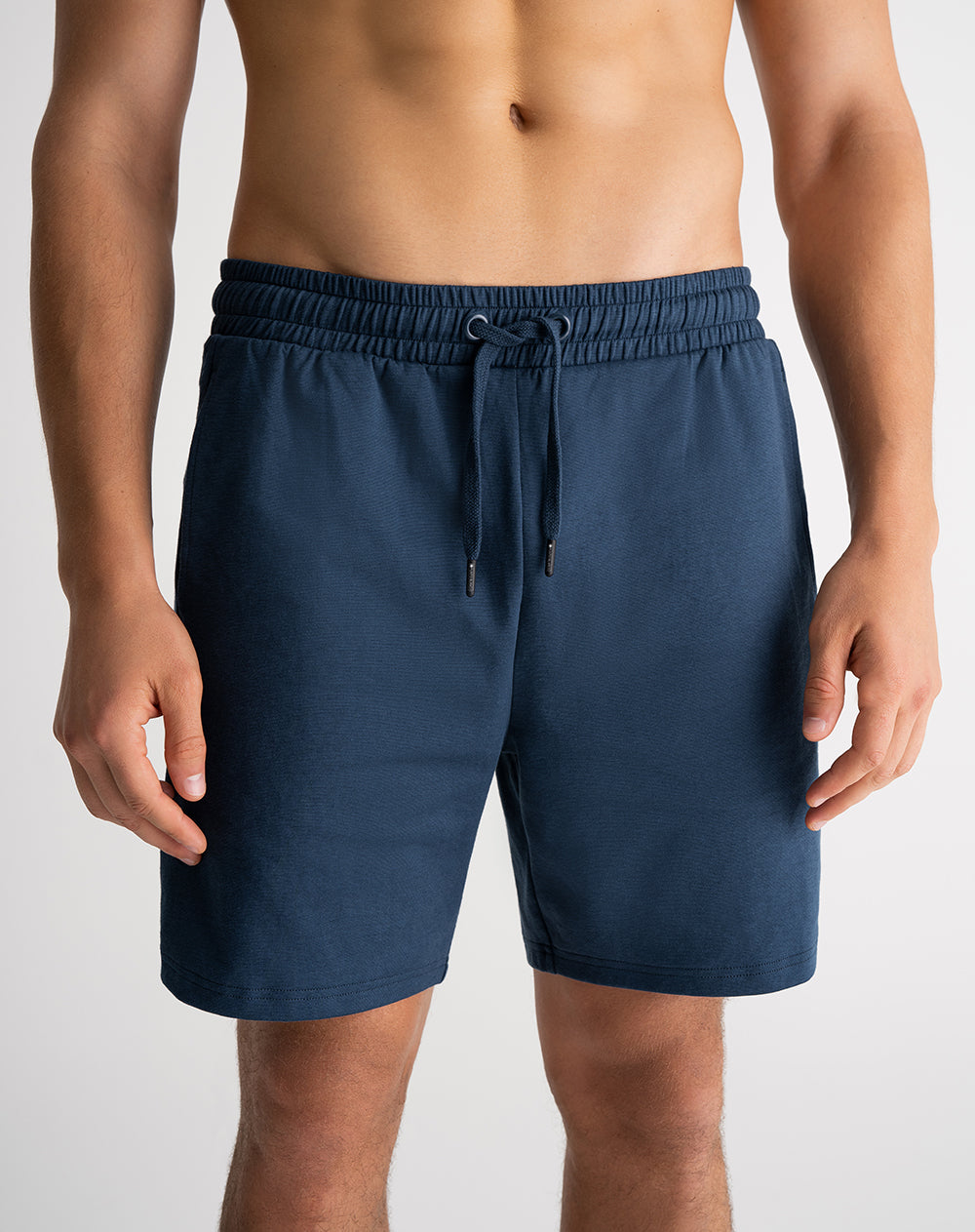 Bermuda algodón regular azul hombre