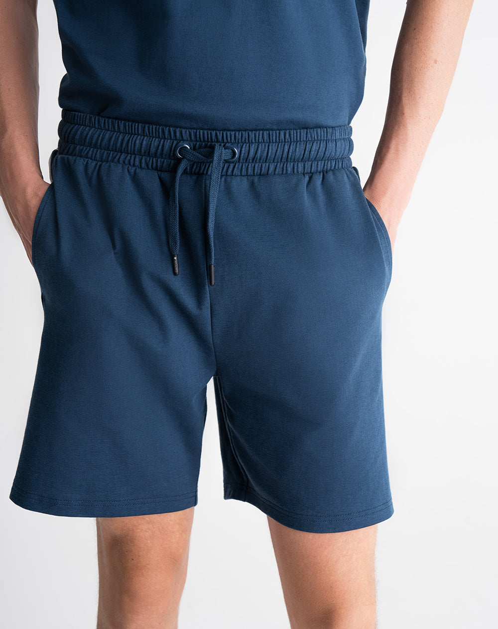 Bermuda algodón regular azul hombre