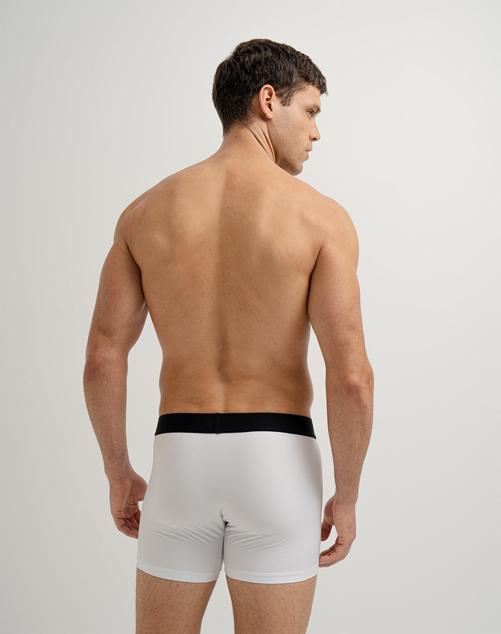 Boxér corto algodón sostenible ajustado blanco