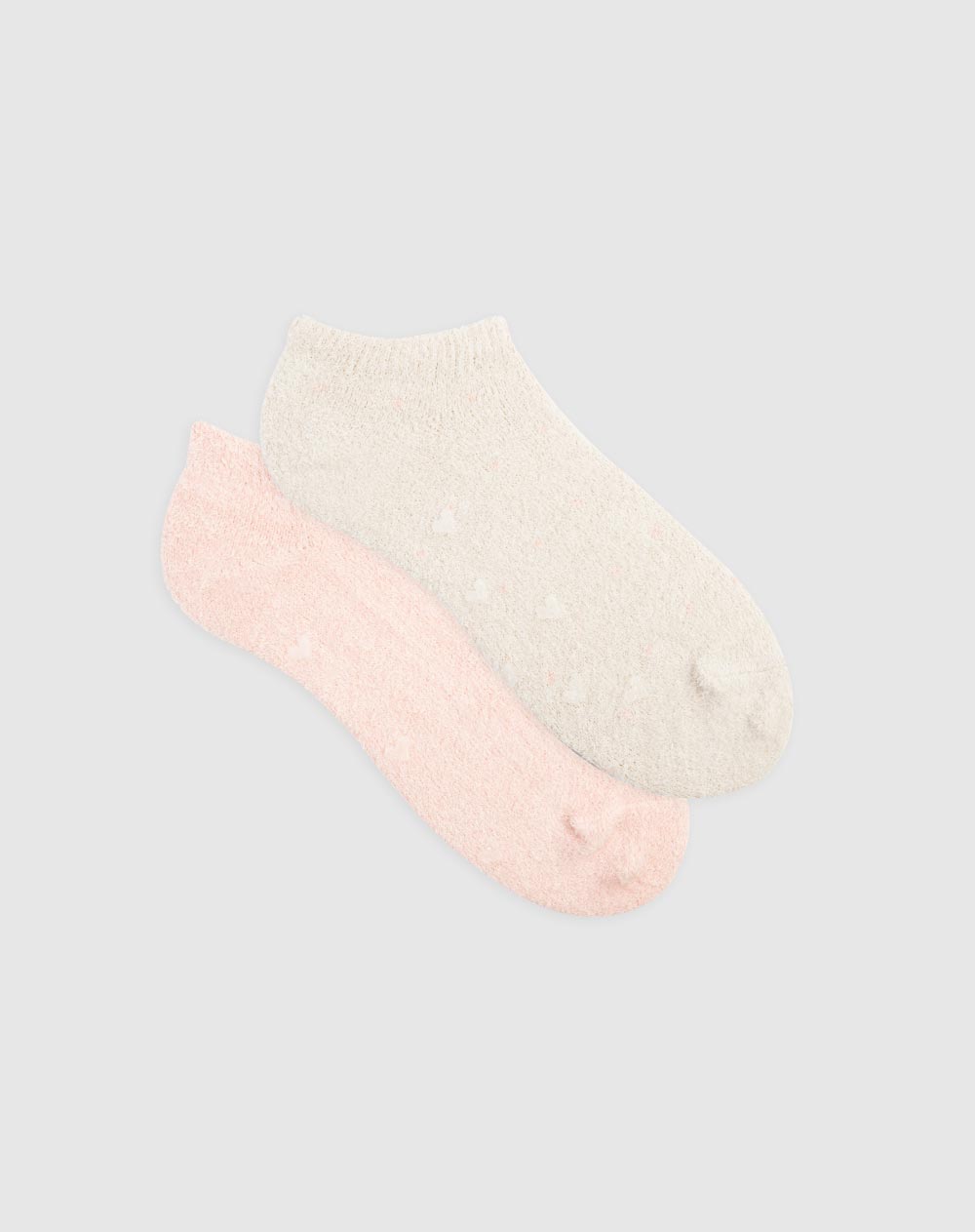 Medias para mujer tobilleras cortas calentadoras pack x2unds surtidas