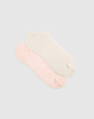 Medias para mujer tobilleras cortas calentadoras pack x2unds surtidas