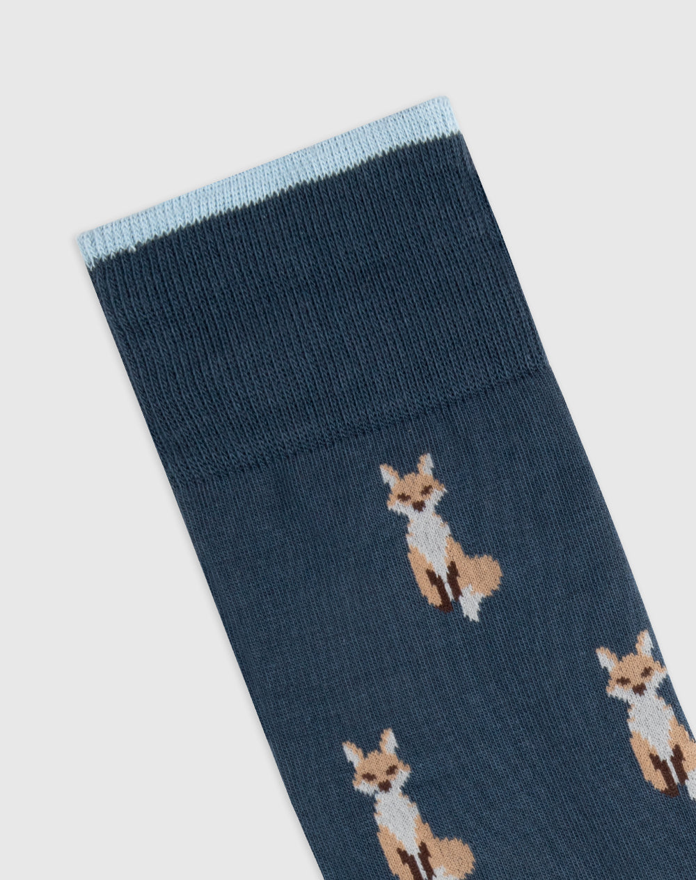 Medias para hombre largas en algodón azules zorritos