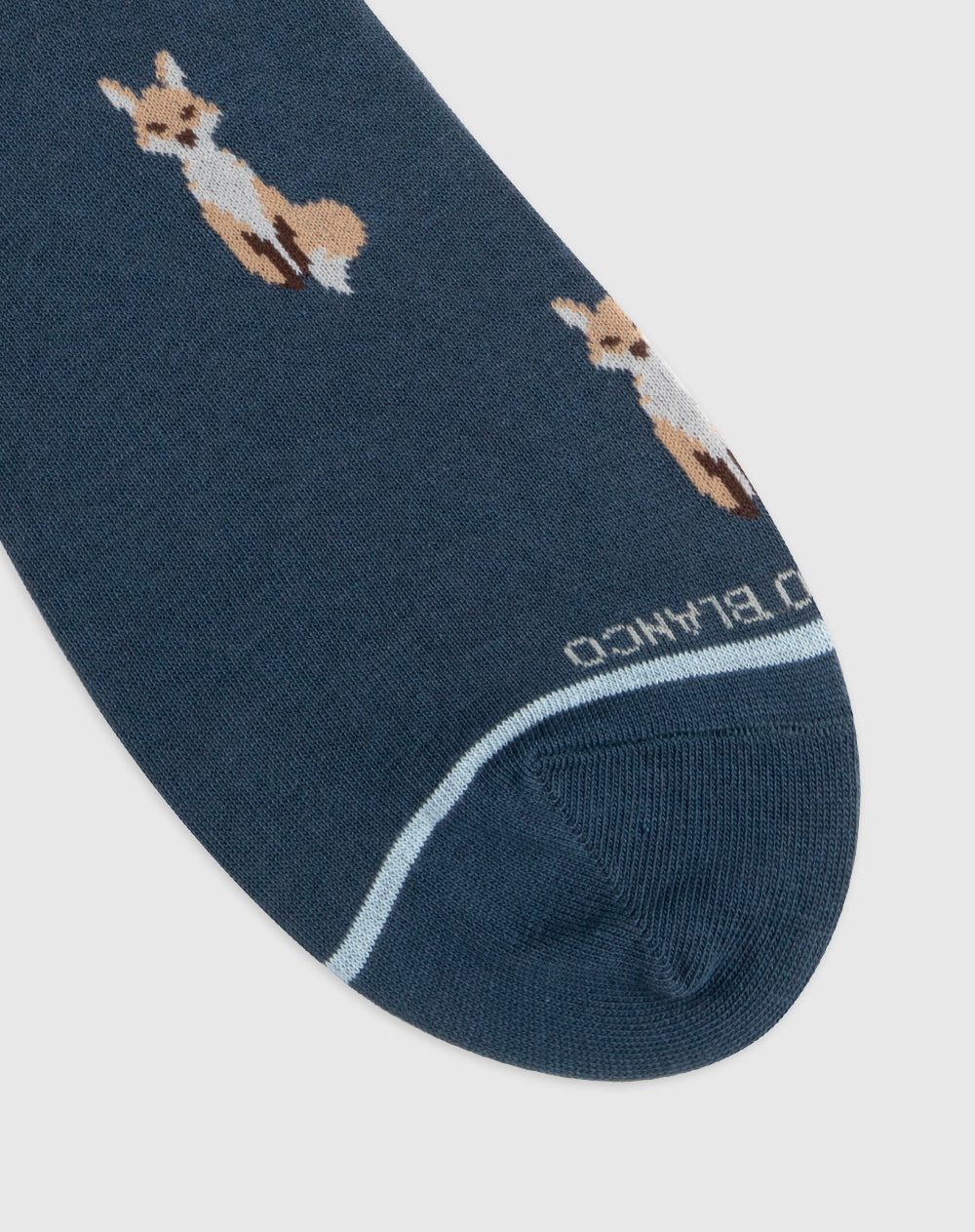 Medias para hombre largas en algodón azules zorritos