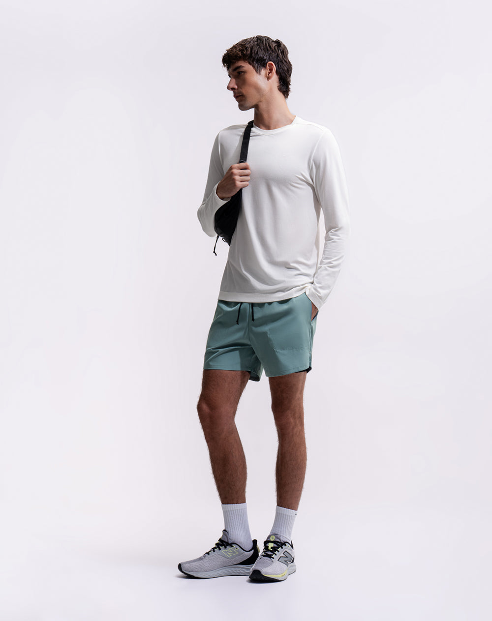 Camiseta slim fit manga corta blanca