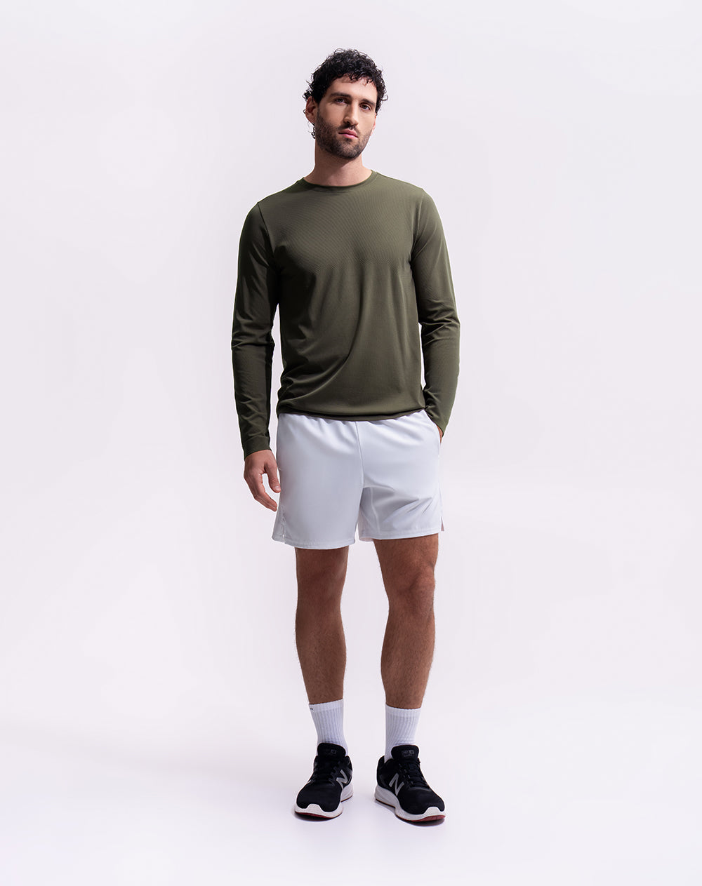 Camiseta slim fit manga corta verde