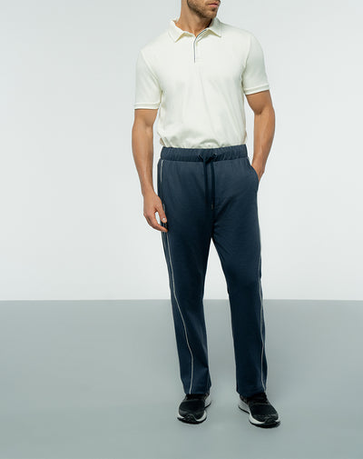 Pantalón algodón sostenible holgado azul oscuro para hombre