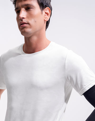 Camiseta deportiva secado rápido blanca hombre