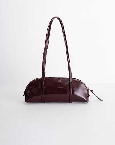 Bolso tipo baguette vinotinto mujer