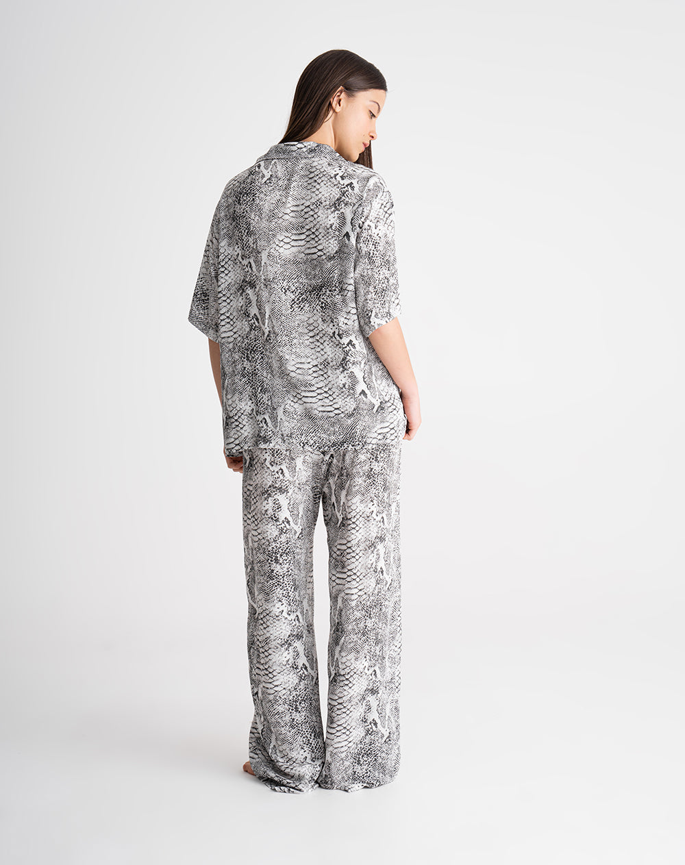 Camisa + pantalón de pijama estampado mujer