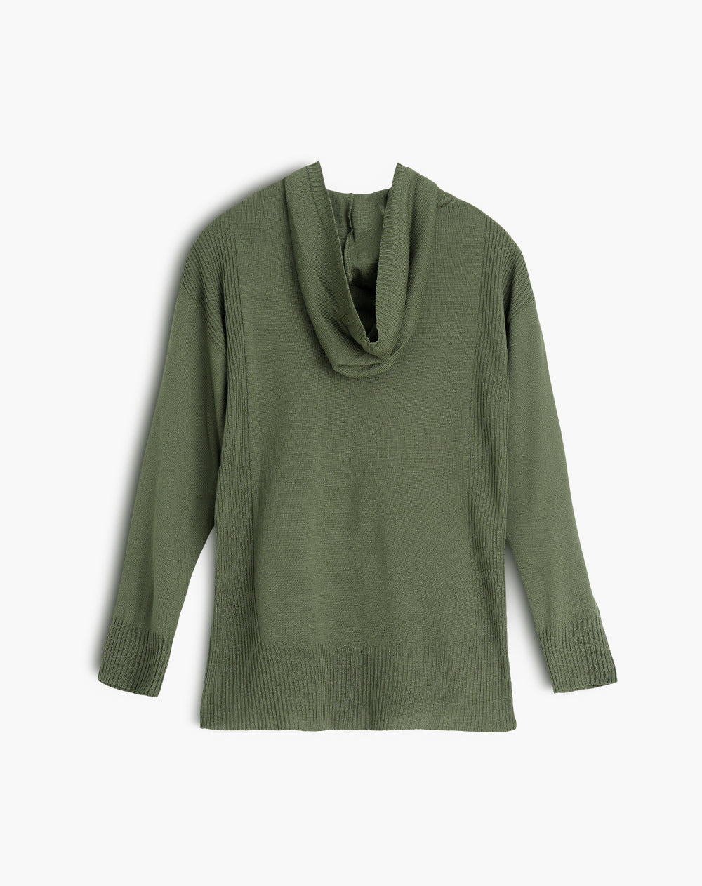 Buzo confort tejido de punto verde mujer