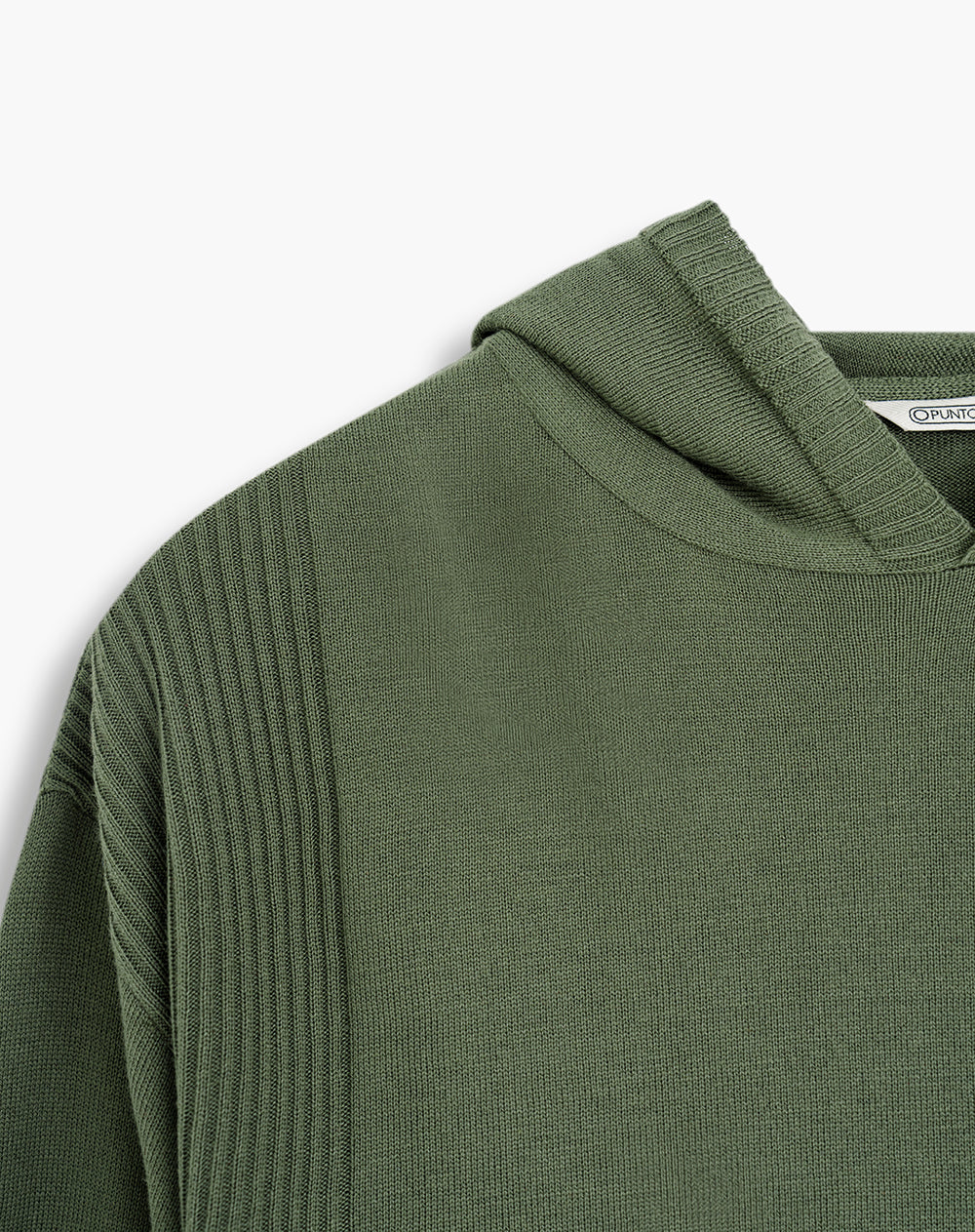 Buzo confort tejido de punto verde mujer