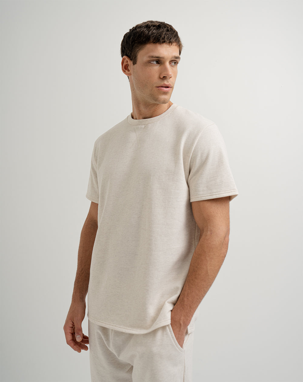 Camiseta algodón sostenible holgada habana para hombre