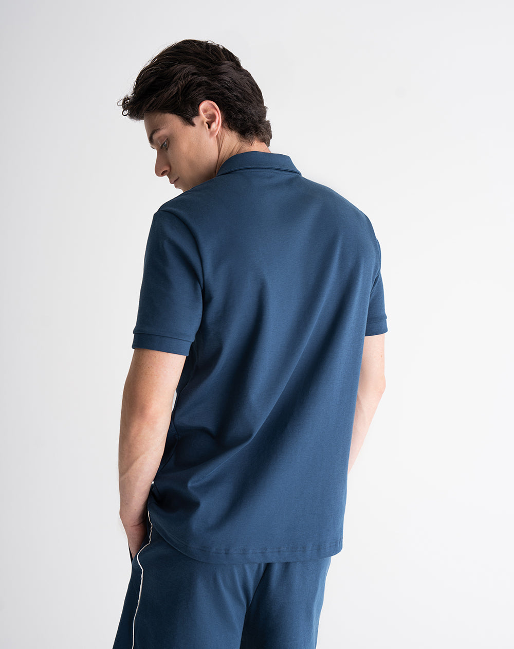 Polo regular algodón azul hombre