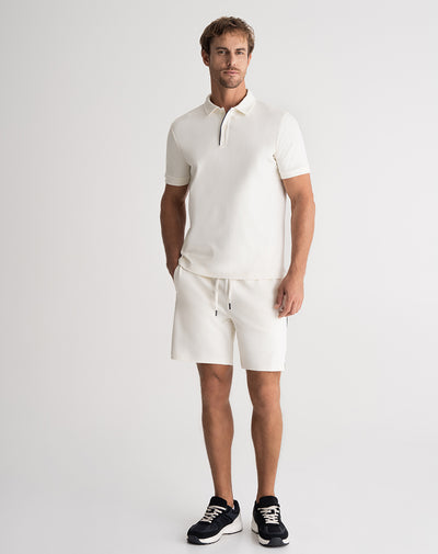Polo regular algodón crema hombre