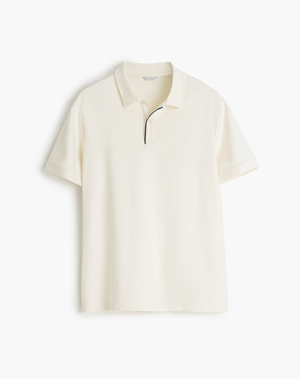 Polo regular algodón crema hombre