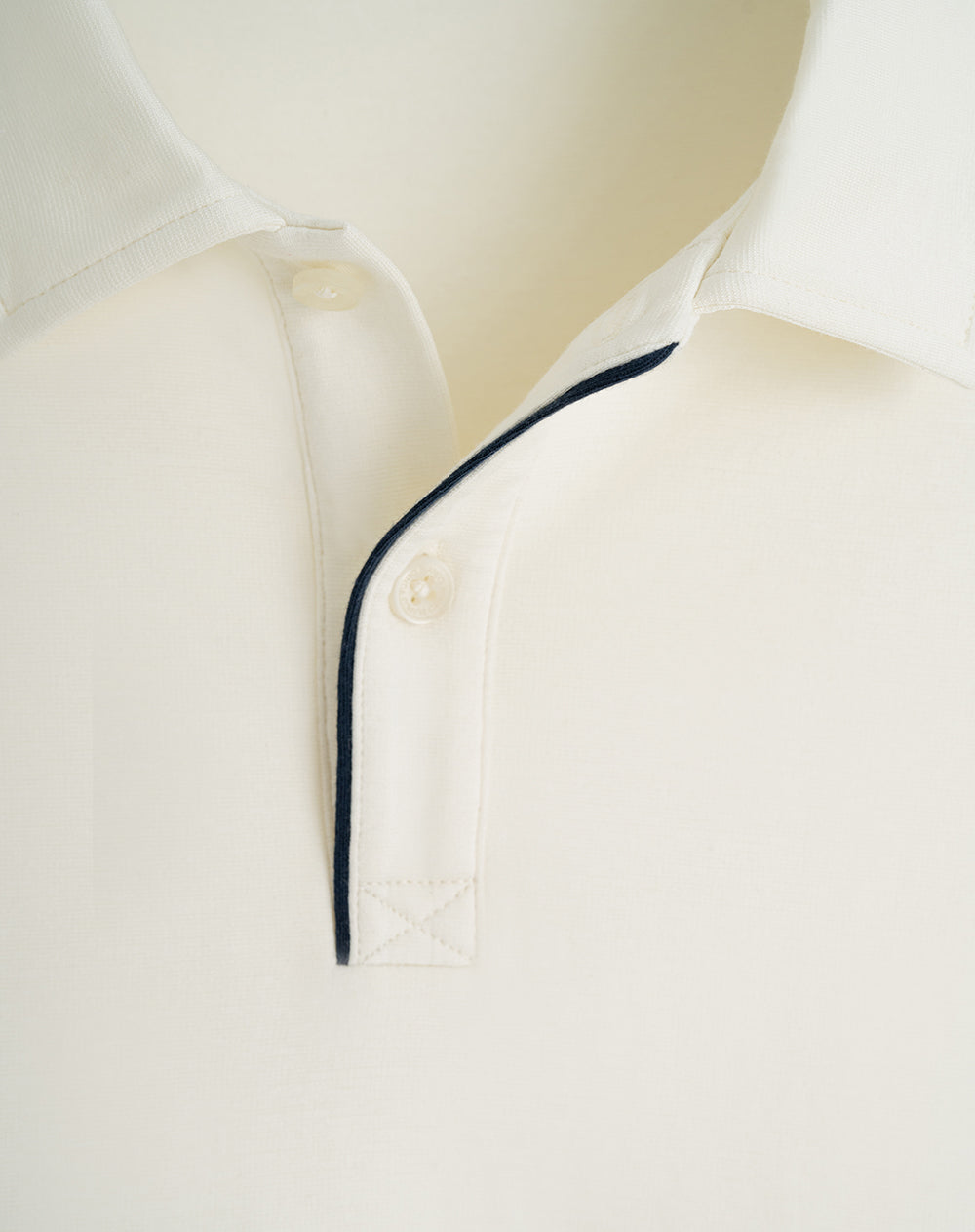 Polo regular algodón crema hombre