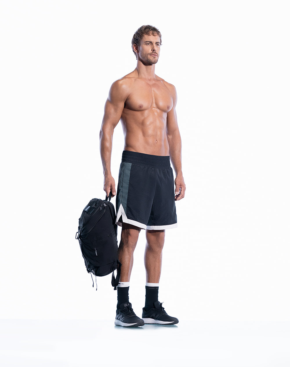 Short pantaloneta negro bloques