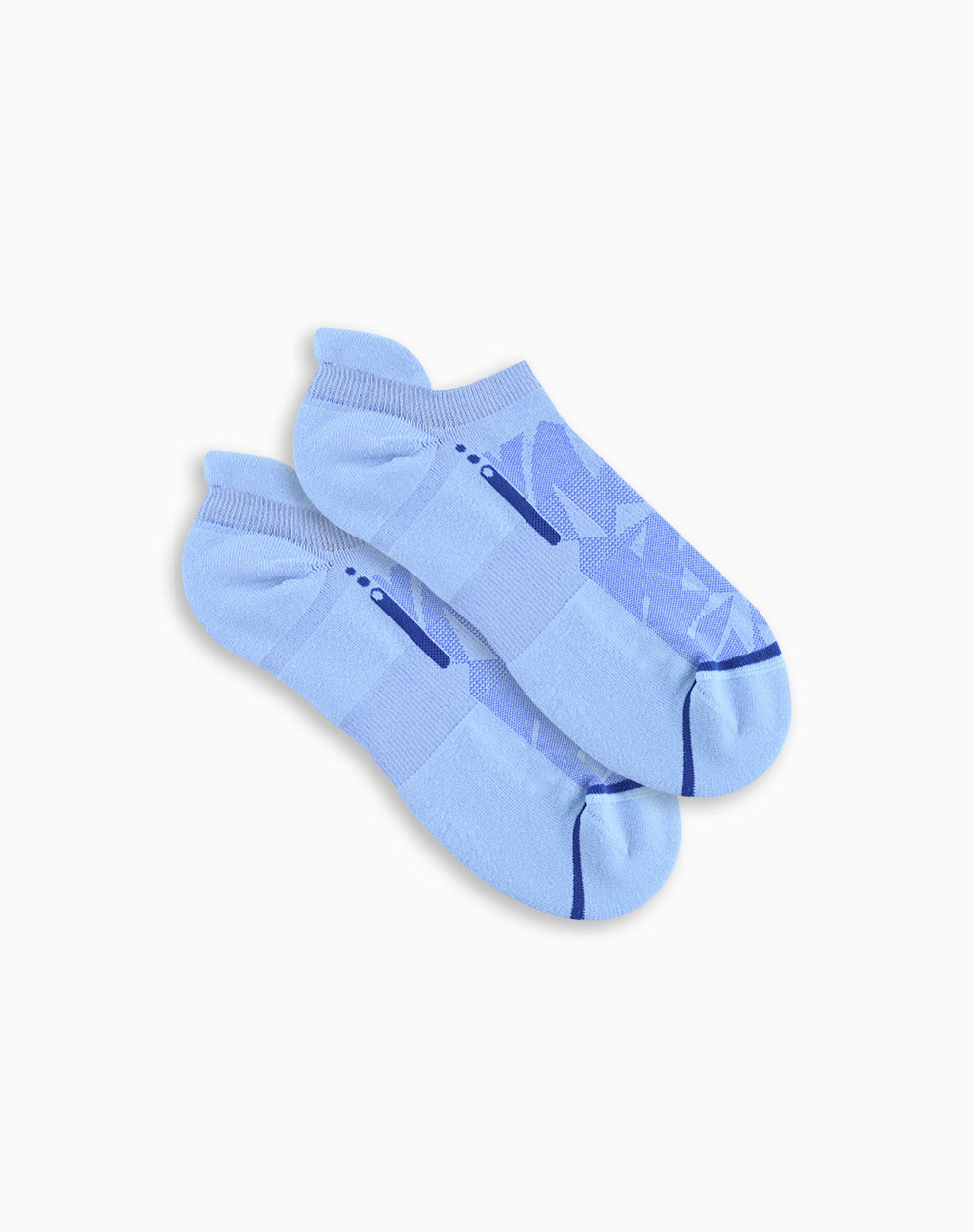 Medias deportivas mujer tobilleras cortas acolchadas azules