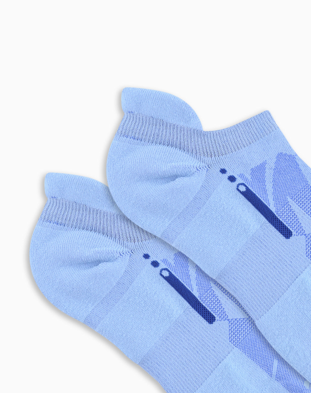 Medias deportivas mujer tobilleras cortas acolchadas azules