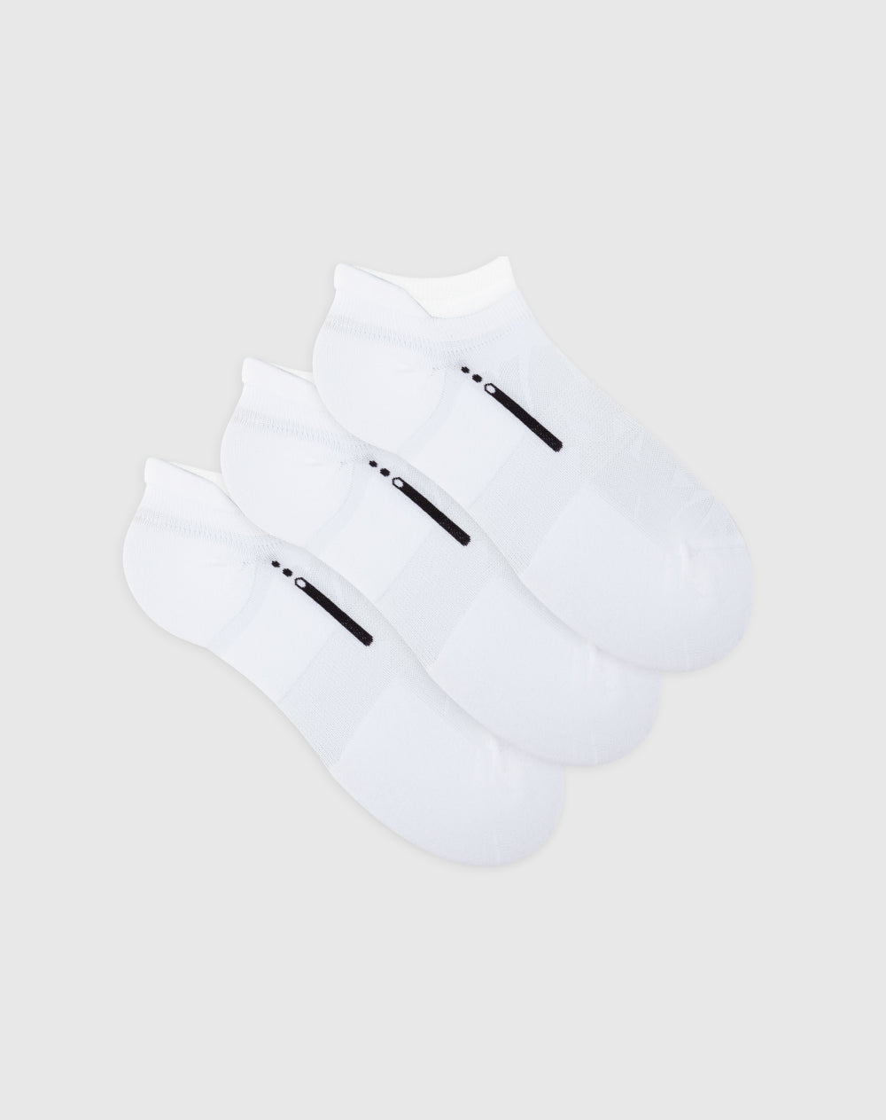 Medias deportivas para mujer tobilleras cortas acolchadas pack x3unds blancas