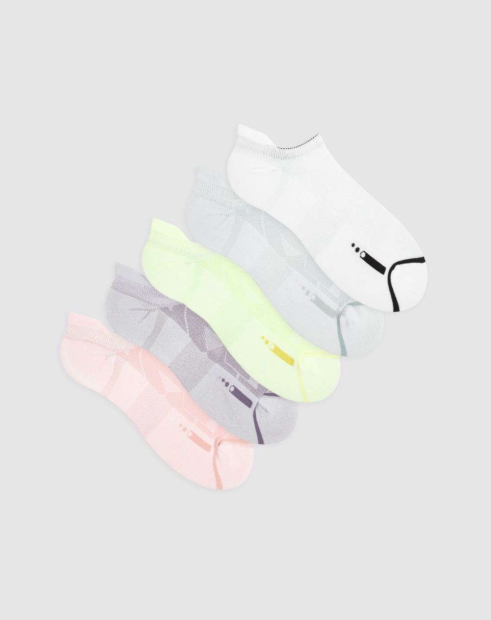 Medias deportivas para mujer tobilleras cortas acolchadas pack x5unds blancas