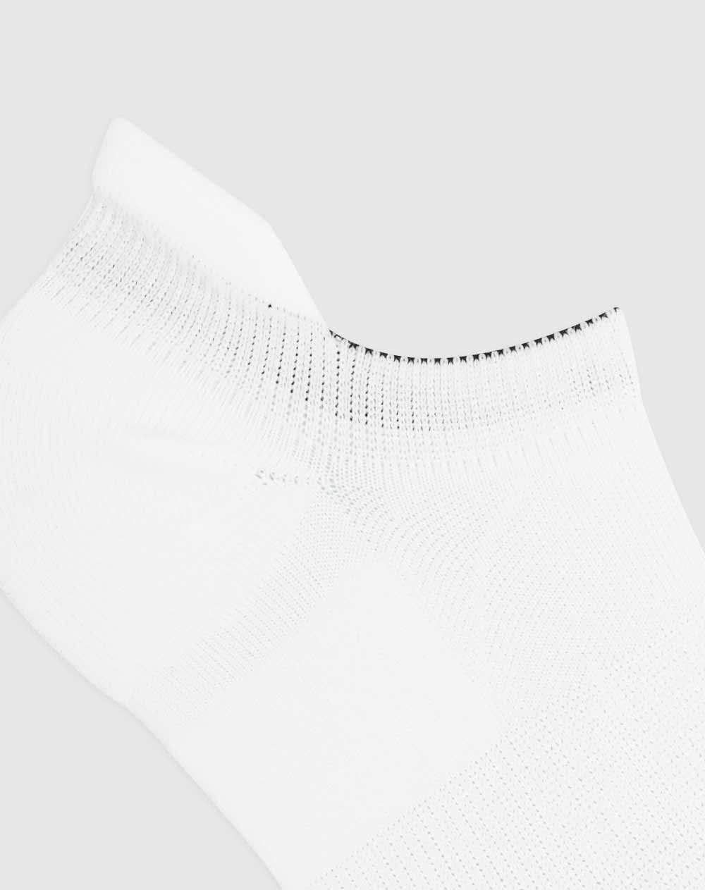 Medias deportivas para mujer tobilleras cortas acolchadas pack x5unds blancas