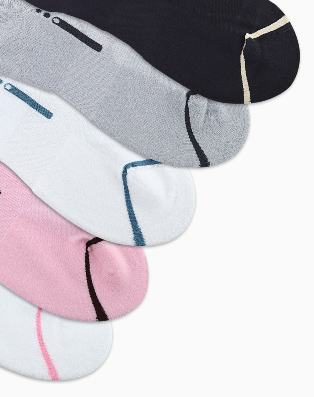 Medias deportivas mujer tobillera corta pack x5 surtido